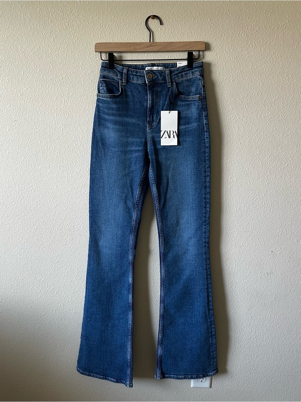 ZARA Dark Blue Wide-Leg Jeans